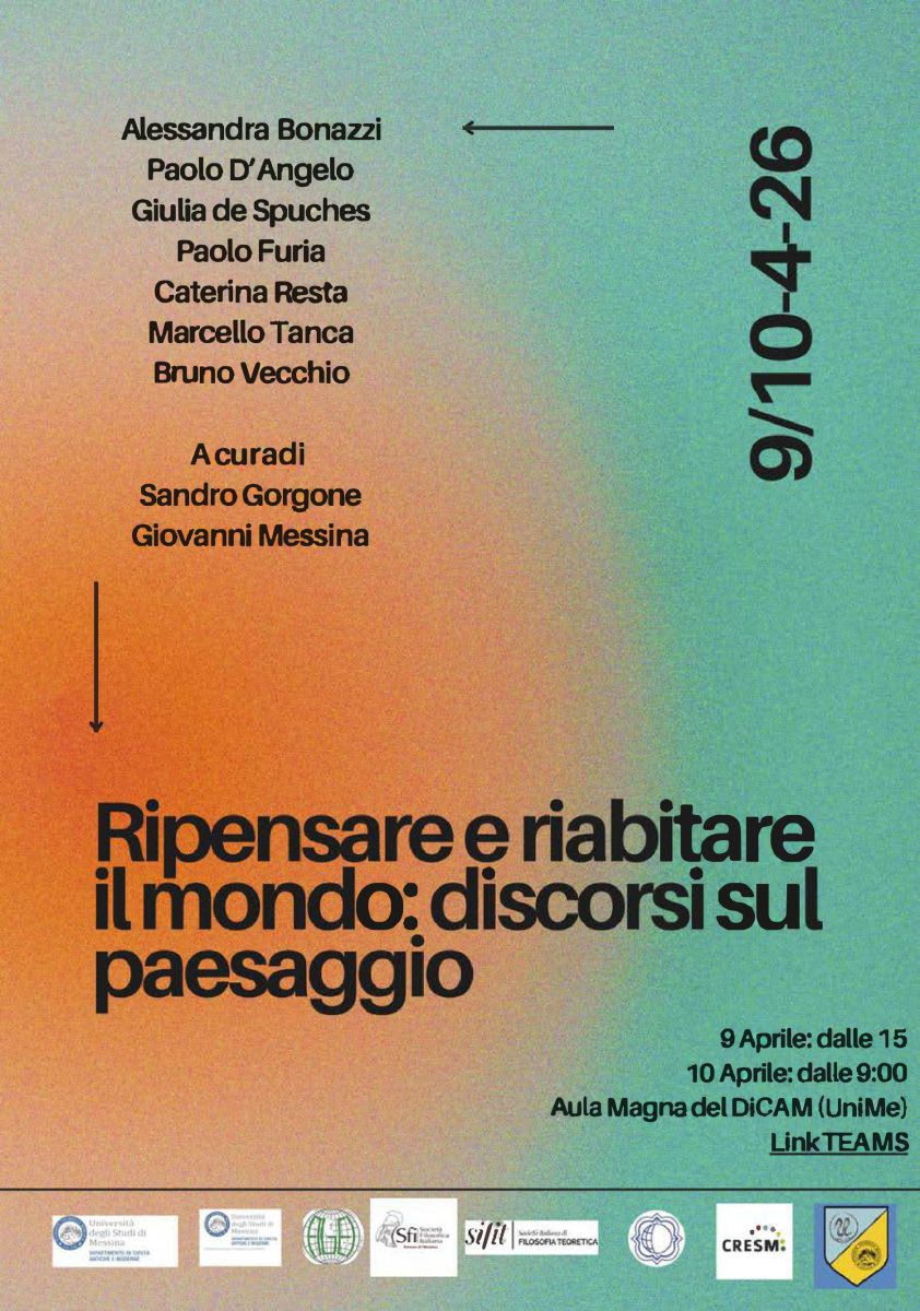 Ripensare e riabitare il mondo: discorsi sul paesaggio (SFI Messina) - 9 e 10 aprile