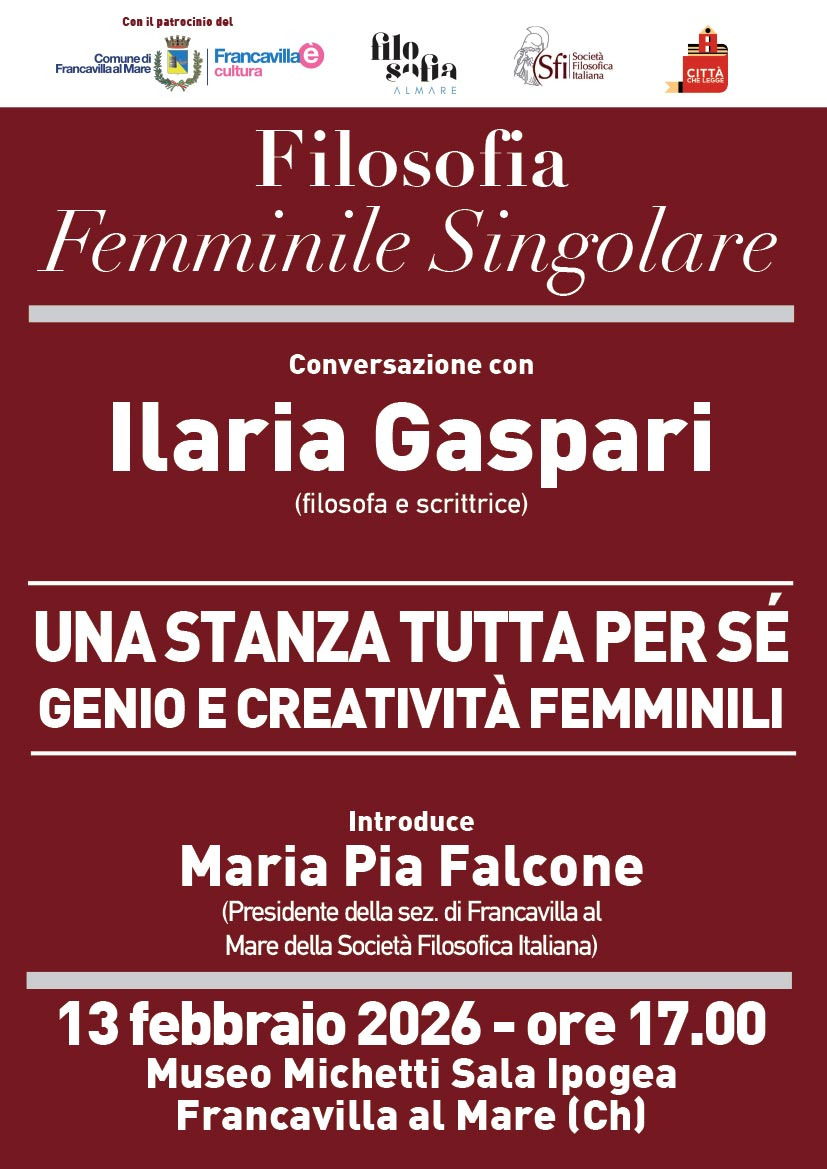 Una stanza tutta per s&eacute;. Genio e creativit&agrave; femminili - con Ilaria Gaspari