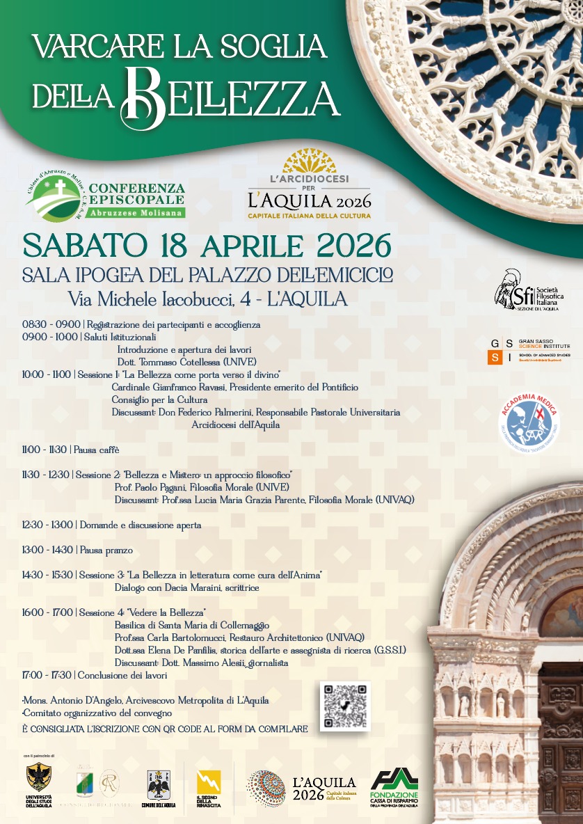 Giornata di studi &ndash; "Varcare la soglia della bellezza" (SFI L'Aquila)
