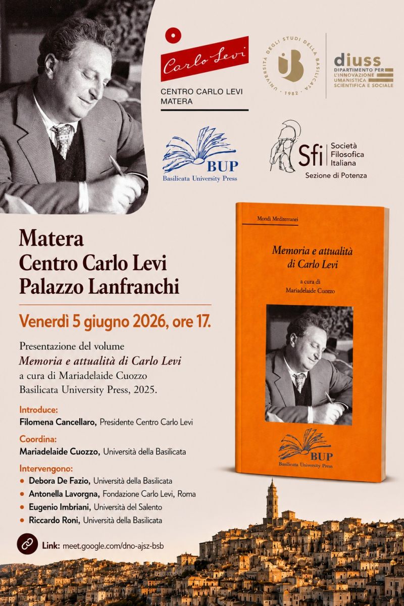 Presentazione del volume "Memoria e attualit&agrave; di Carlo Levi" (SFI Potenza)