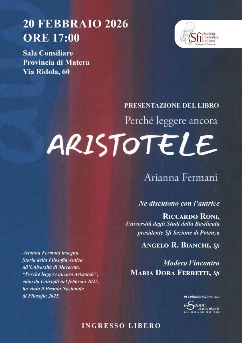 Presentazione del libro "Perch&eacute; leggere ancora Aristotele" (SFI Potenza)