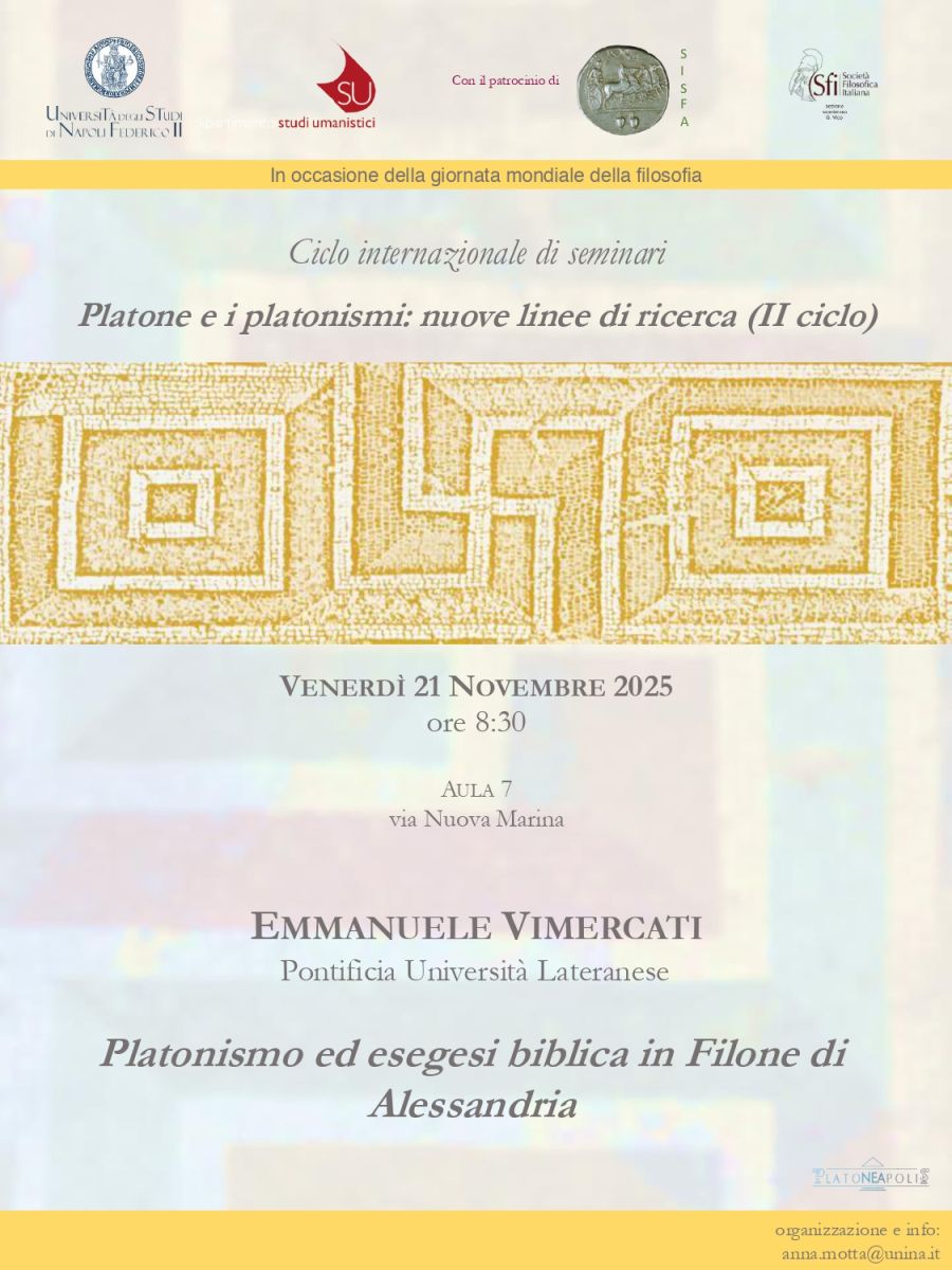 Platone e i platonismi: nuove linee di ricerca (SFI Napoletana "G.  Vico")