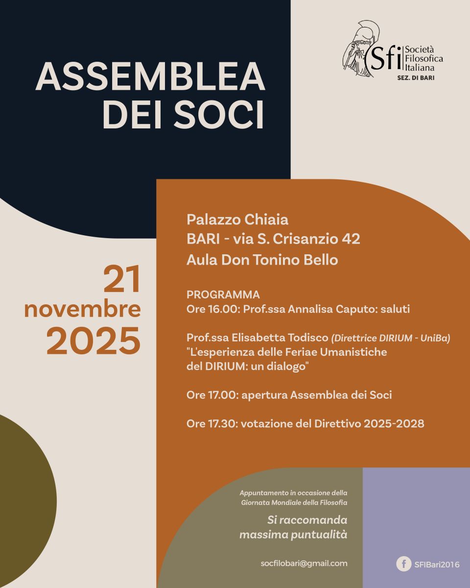 L'esperienza delle Feriae Umanistiche del DIRIUM: un dialogo (SFI Bari)