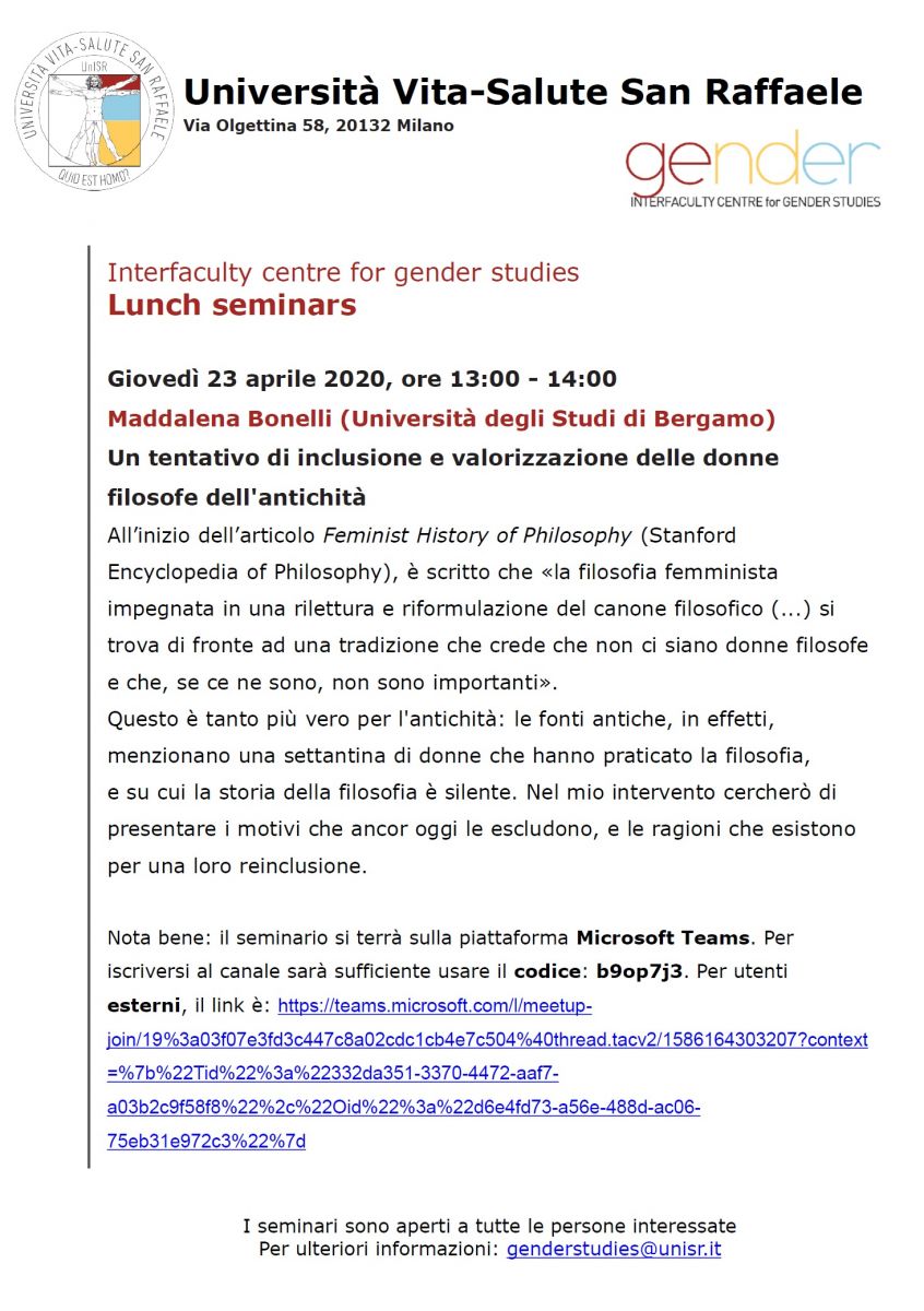 Sezione Lombarda - Incontro con Maddalena Bonelli: