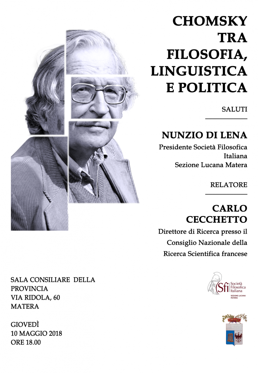 Sezione Lucana di Matera - CHOMSKY TRA FILOSOFIA, LINGUISTICA E POLITICA