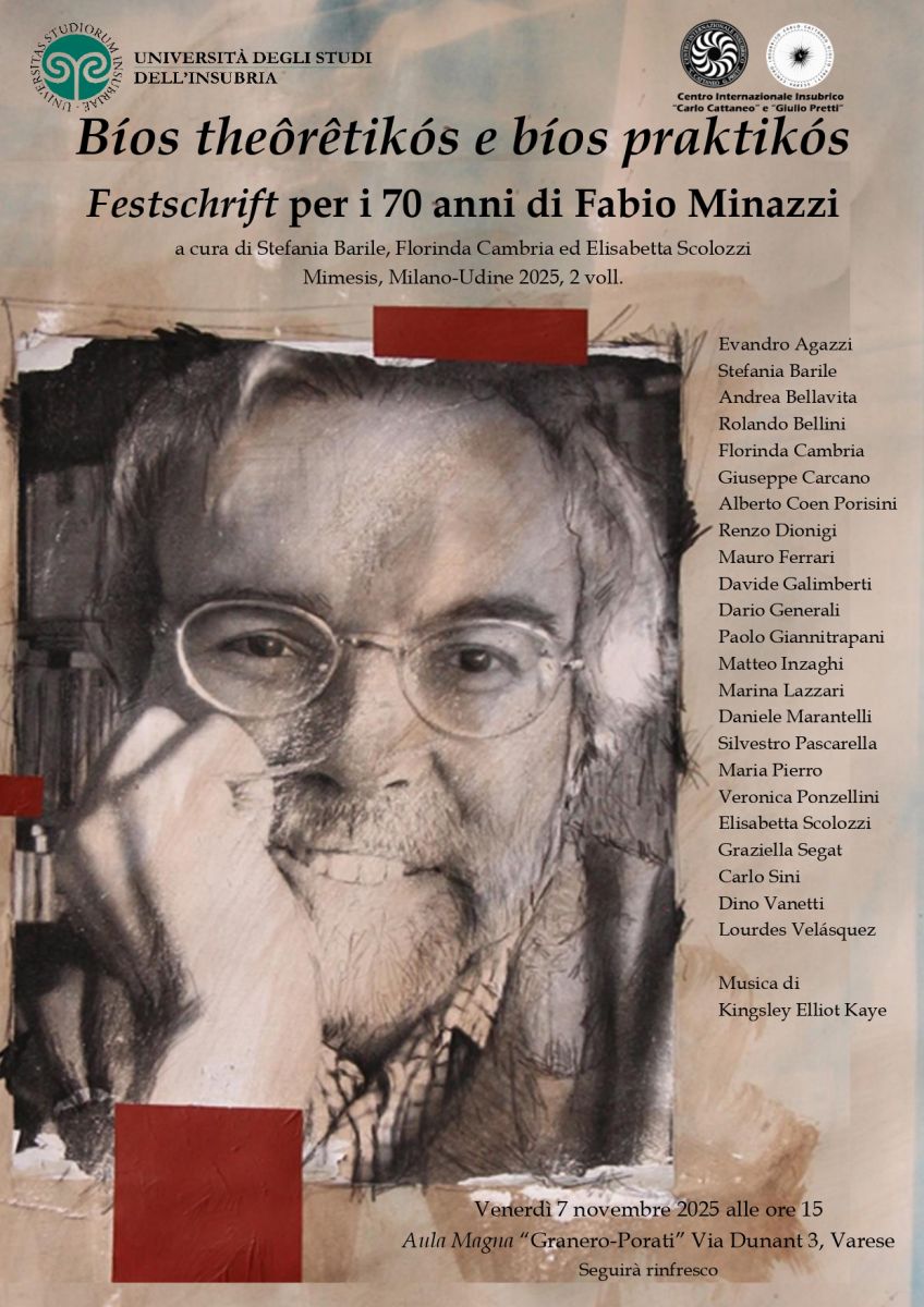 Bios theoretikos e bios praktikos. Festschrift per i 70 anni di Fabio Minazzi (SFI Varese)