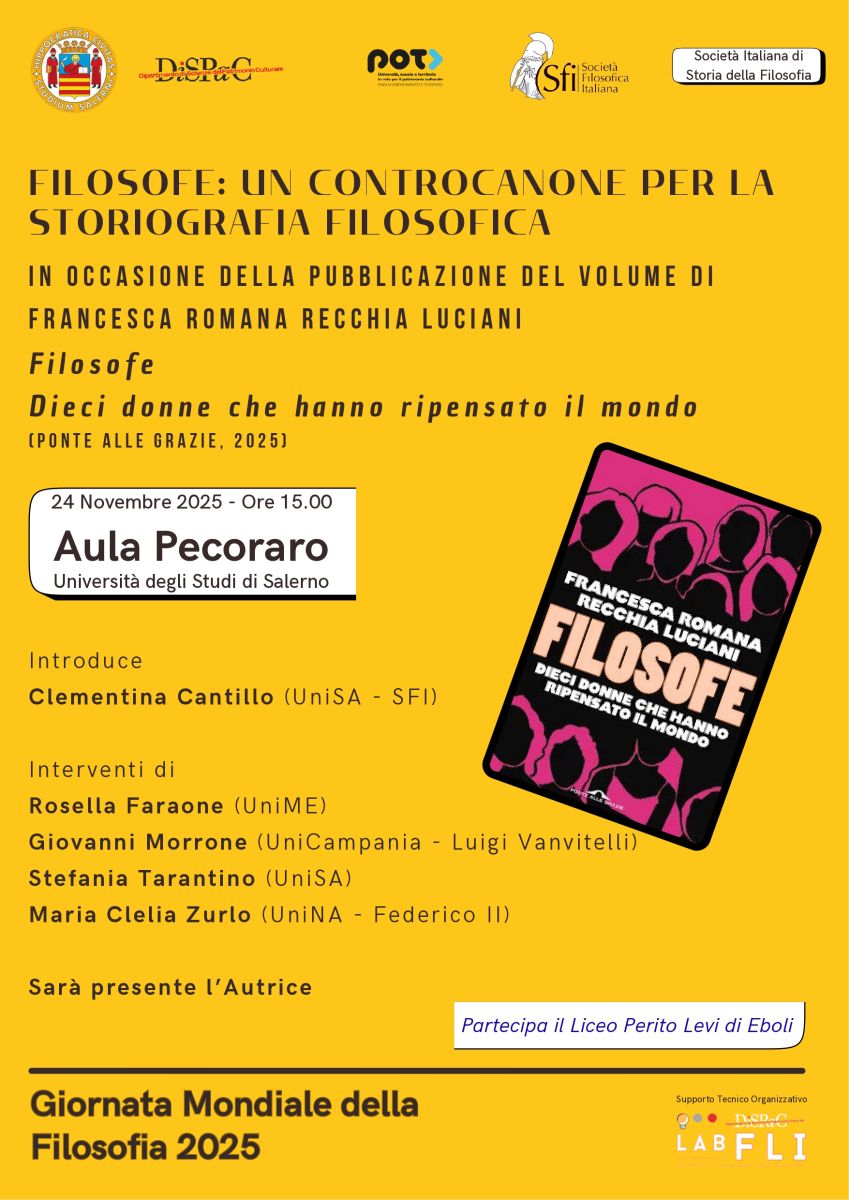 Filosofe: un controcanone per la storiografia filosofica (SFI Salerno per la GMF)