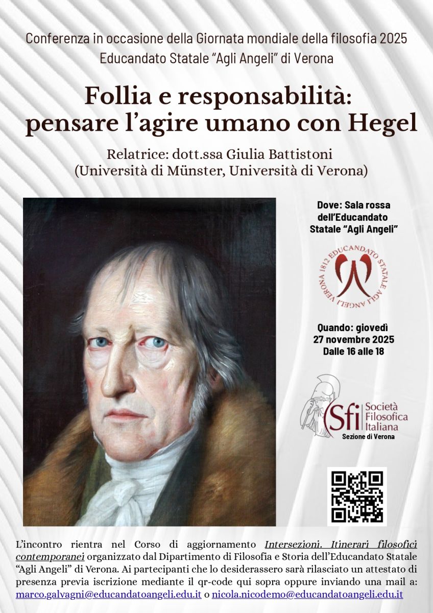 Follia e responsabilità: pensare l'agire umano con Hegel (SFI Verona)