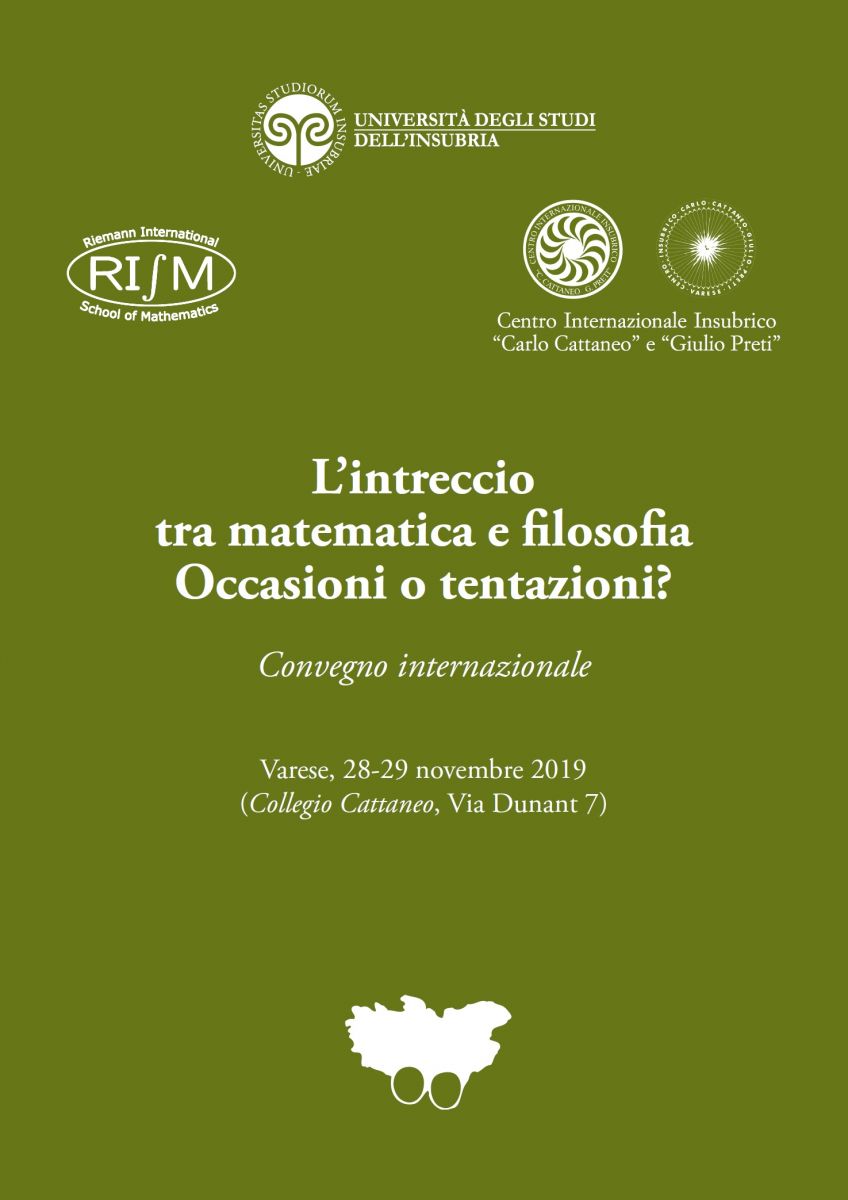 Sezione di Varese: Convegno internazionale, L'intreccio tra matematica e filosofia. Occasioni o tentazioni?