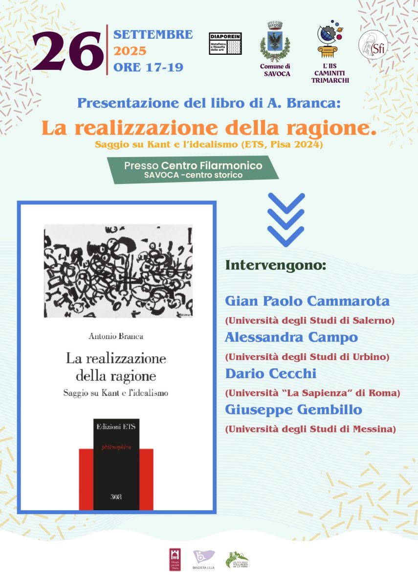Presentazione del libro "La realizzazione della ragione" di Antonio Branca