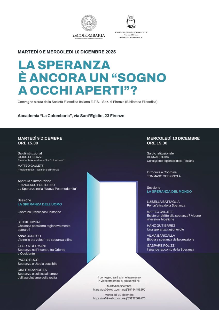 La speranza &egrave; ancora un "sogno a occhi aperti"? (SFI Firenze)