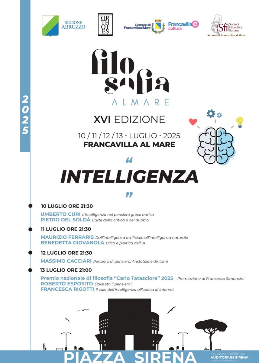 "Filosofia al Mare" XVI Edizione: INTELLIGENZA