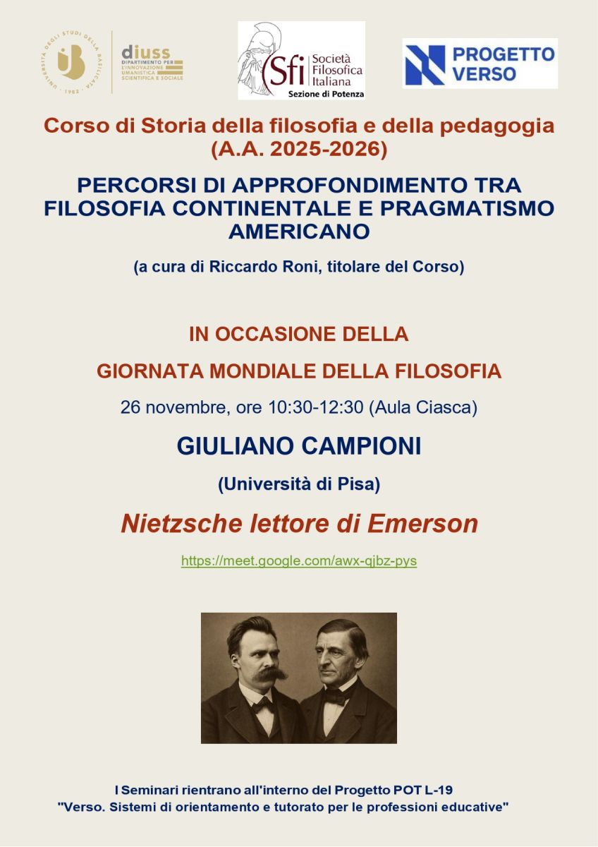 Nietzsche lettore di Emerson (Sezione di Potenza per la GMF)