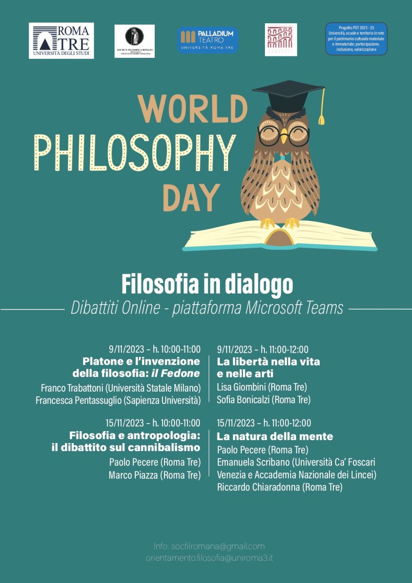 Sezione Romana - World Philosophy Day - Filosofia in dialogo (Dibattiti online)