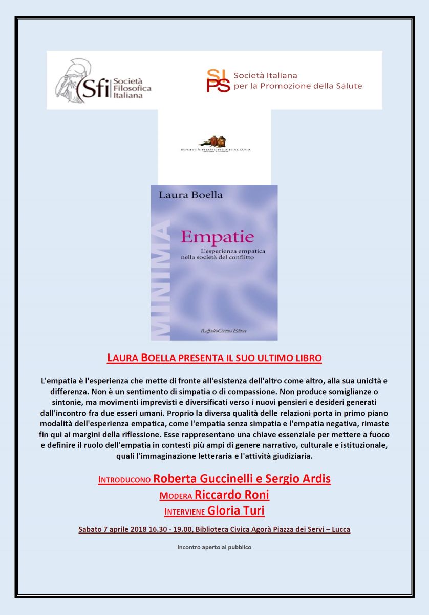 Presentazione del libro "Empatie" di Laura Boella