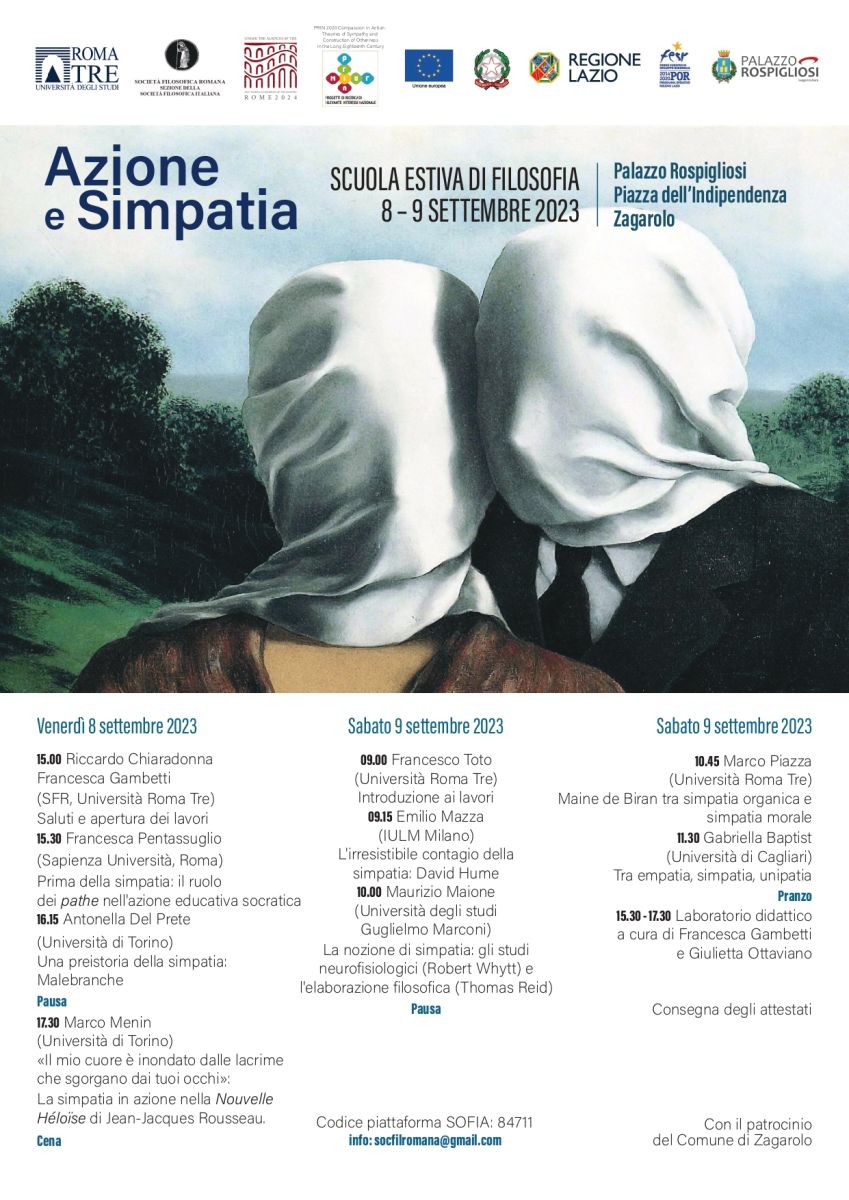 Societ&agrave; Filosofica Romana - Scuola estiva di filosofia: Azione e simpatia