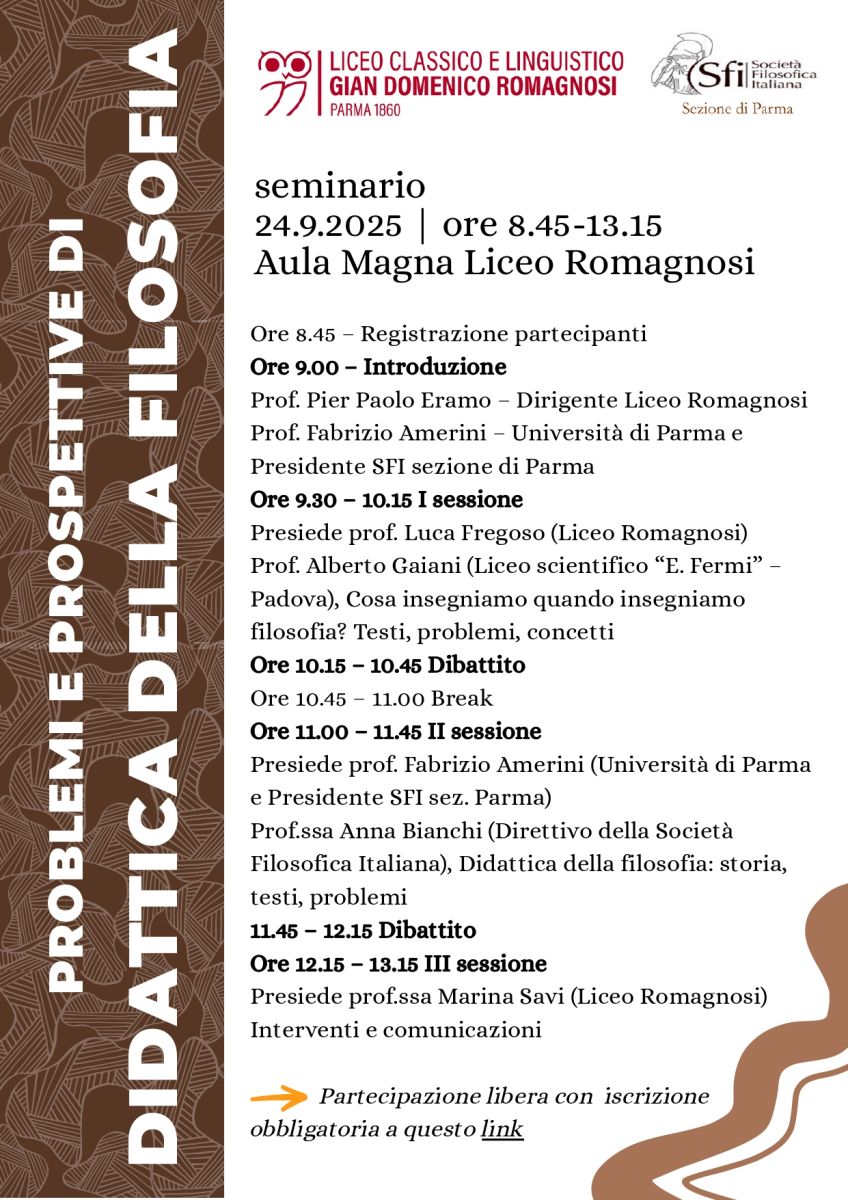 SFI Parma - "Didattica della Filosofia: problemi e prospettive"
