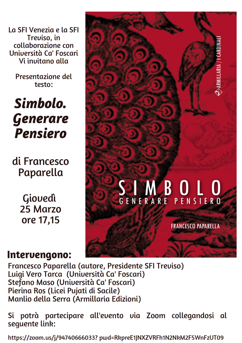 Sezioni di Venezia e di Treviso - Presentazione del testo: Simbolo. Generare Pensiero di Francesco Paparella