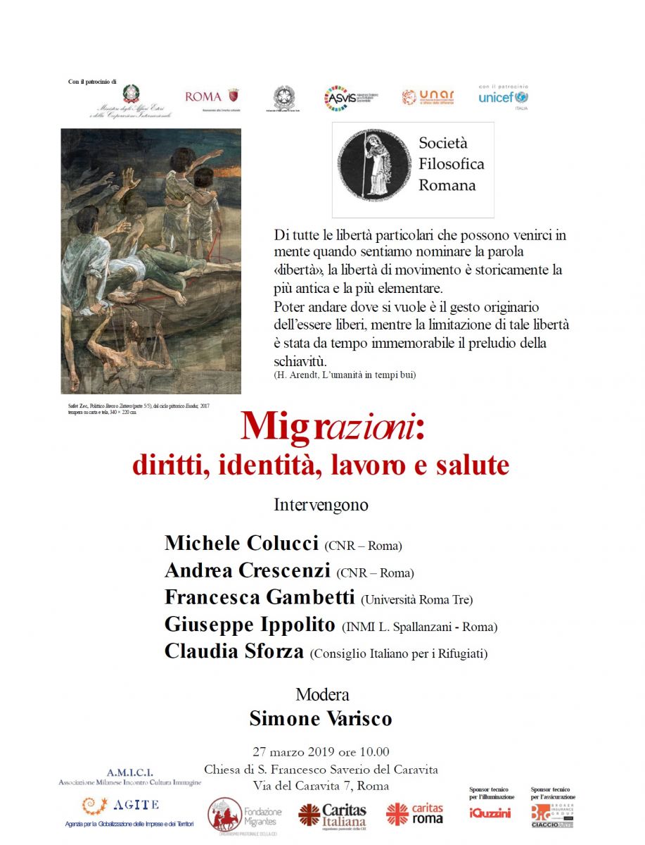 Tavola rotonda. Migrazioni: diritti, identit&agrave;, lavoro e salute