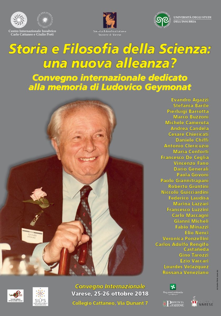 Sezione di Varese - Storia e Filosofia della Scienza: una nuova alleanza? Convegno internazionale dedicato alla memoria di Ludovico Geymonat