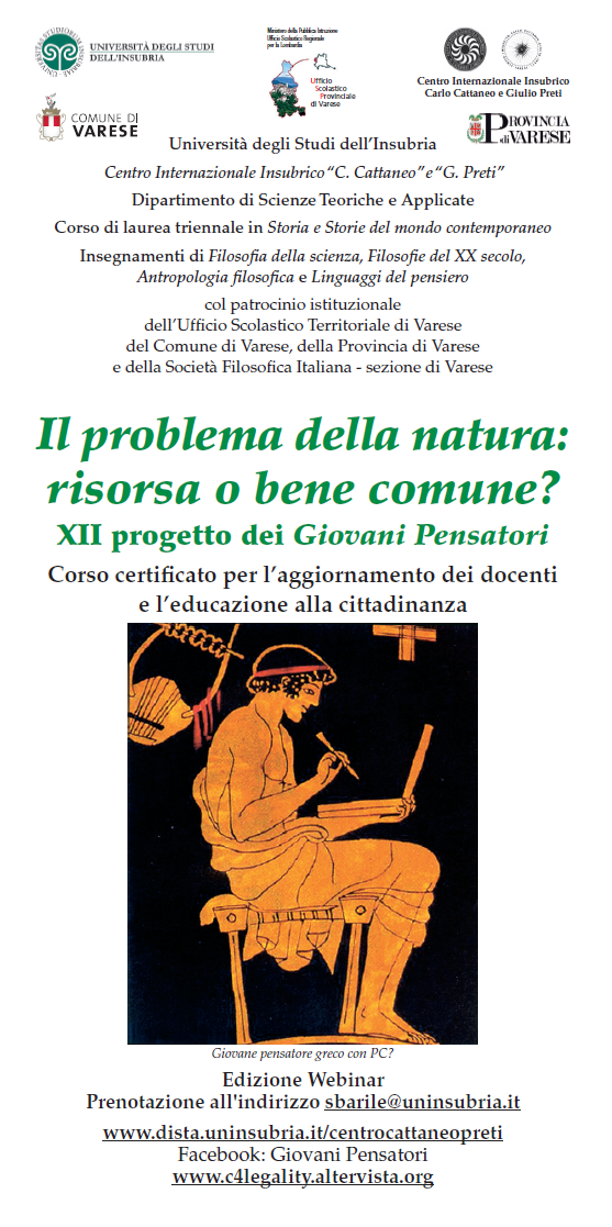 Sezione di Varese - Il problema della natura: risorsa o bene comune? XII progetto dei Giovani Pensatori