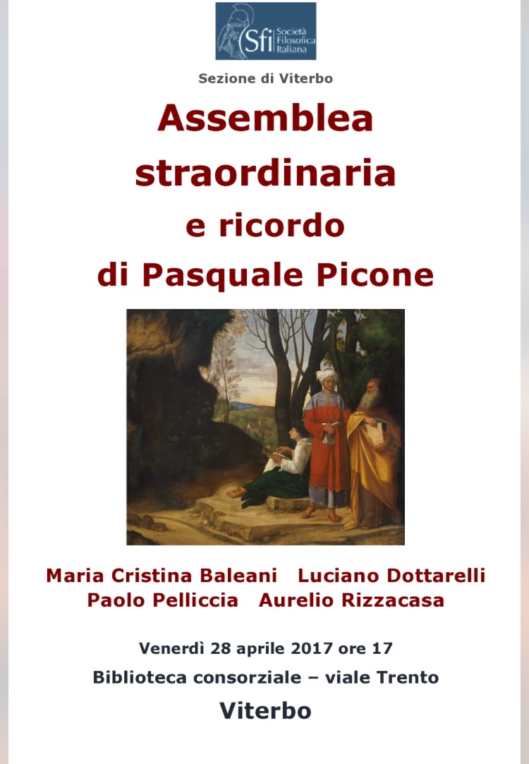 Sezione di Viterbo - Assemblea straordinaria e ricordo di Pasquale Picone