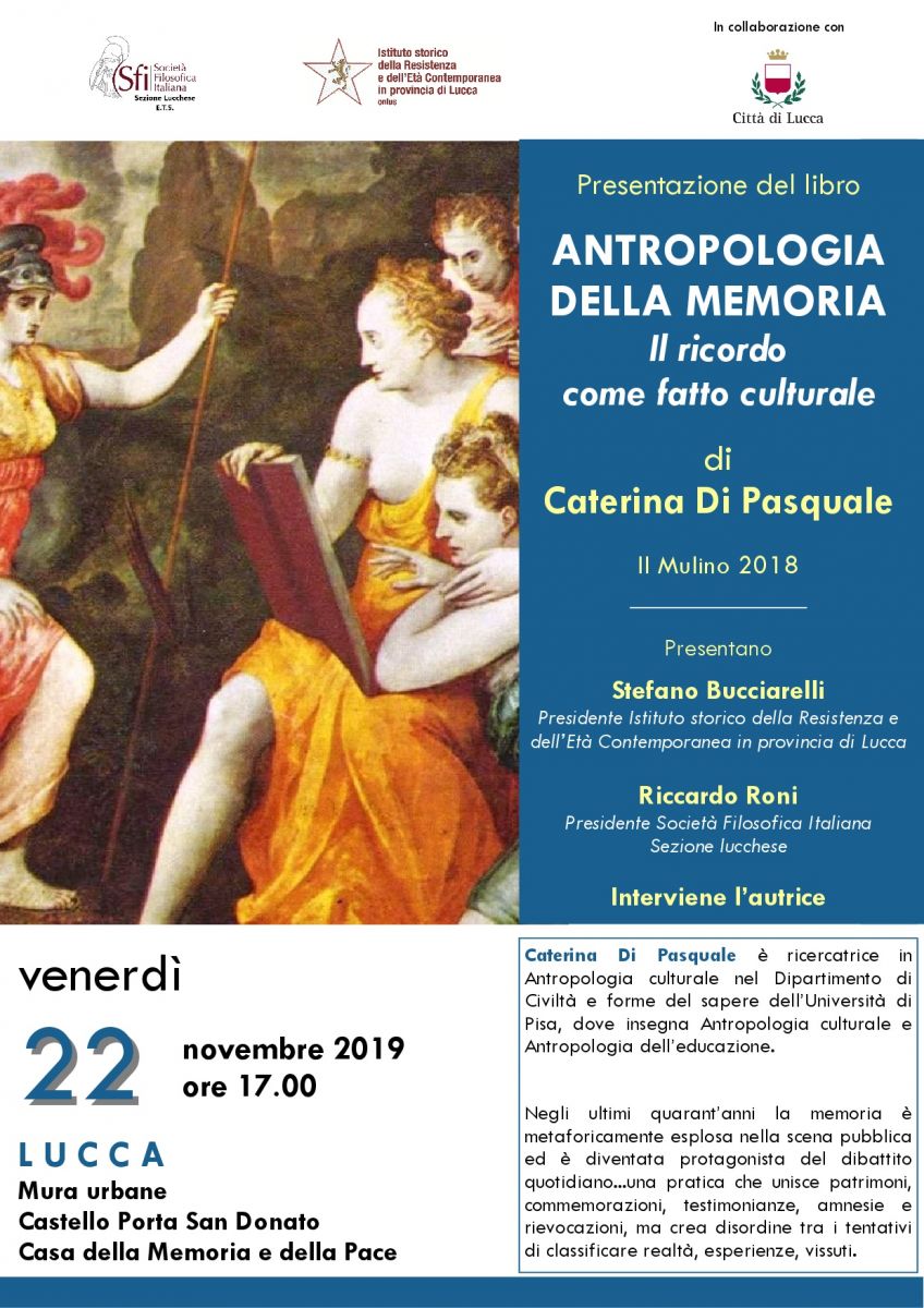 Presentazione del libro ANTROPOLOGIA DELLA MEMORIA. Il ricordo come fatto culturale di Caterina Di Pasquale