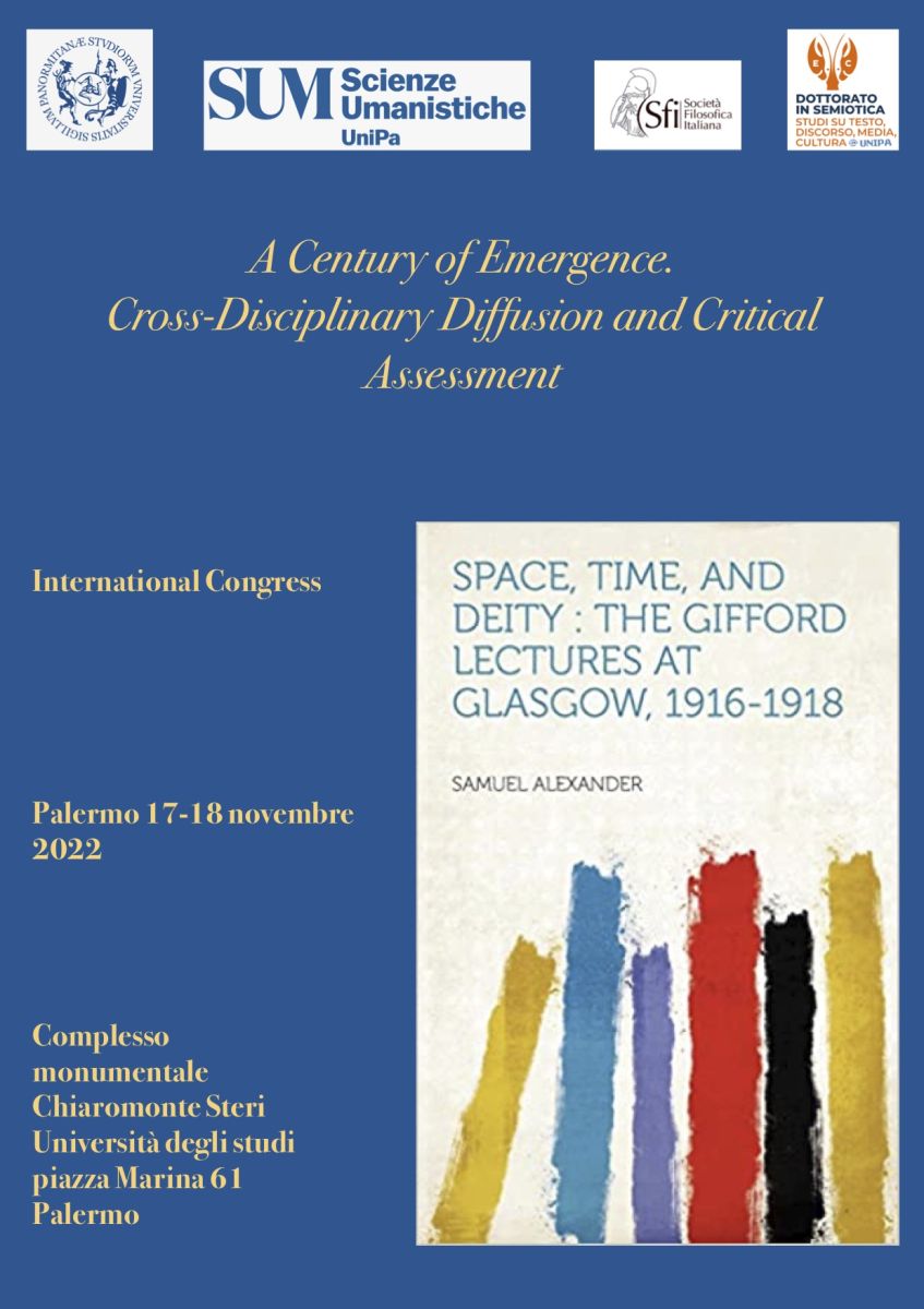 Giornata mondiale della filosofia. "A Century of Emergence. Cross-disciplinary Diffusion and Critical Assessment".