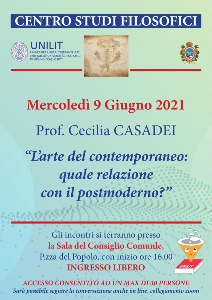 Lezione della socia Cecilia Casadei su "L'arte del contemporaneo: quale relazione con il postmoderno?"