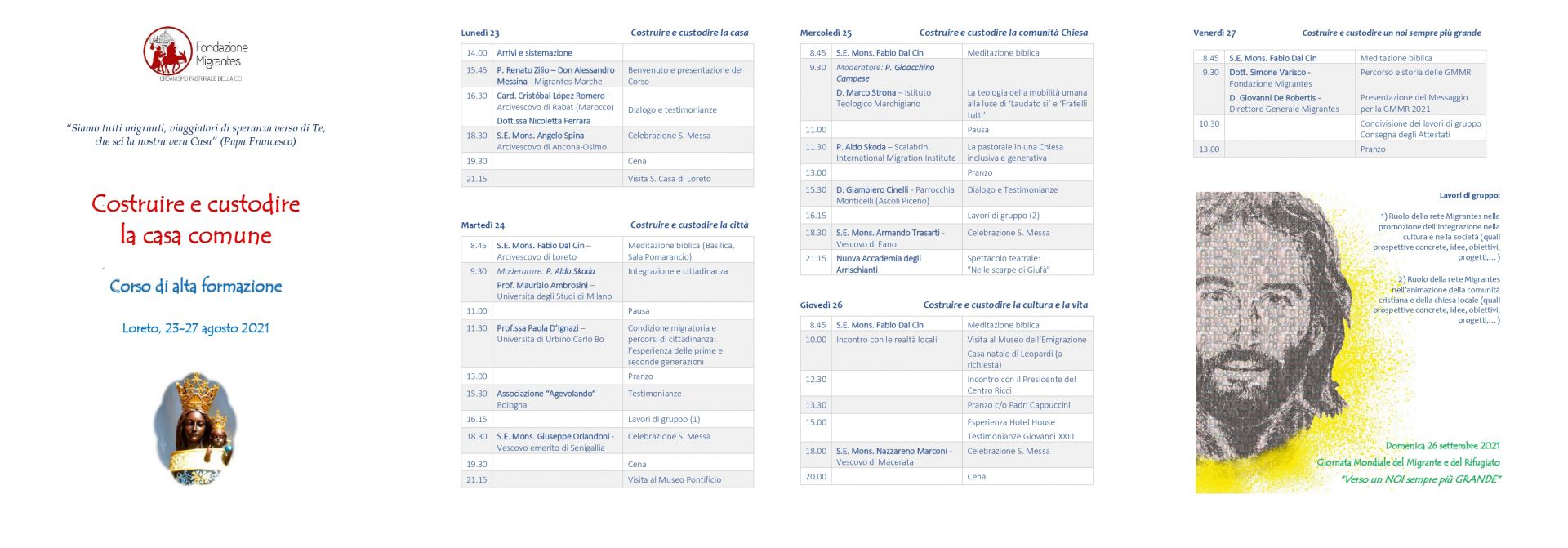 Relazione della socia Paola D'Ignazi al corso di formazione della Fondazione Migrantes a Loreto