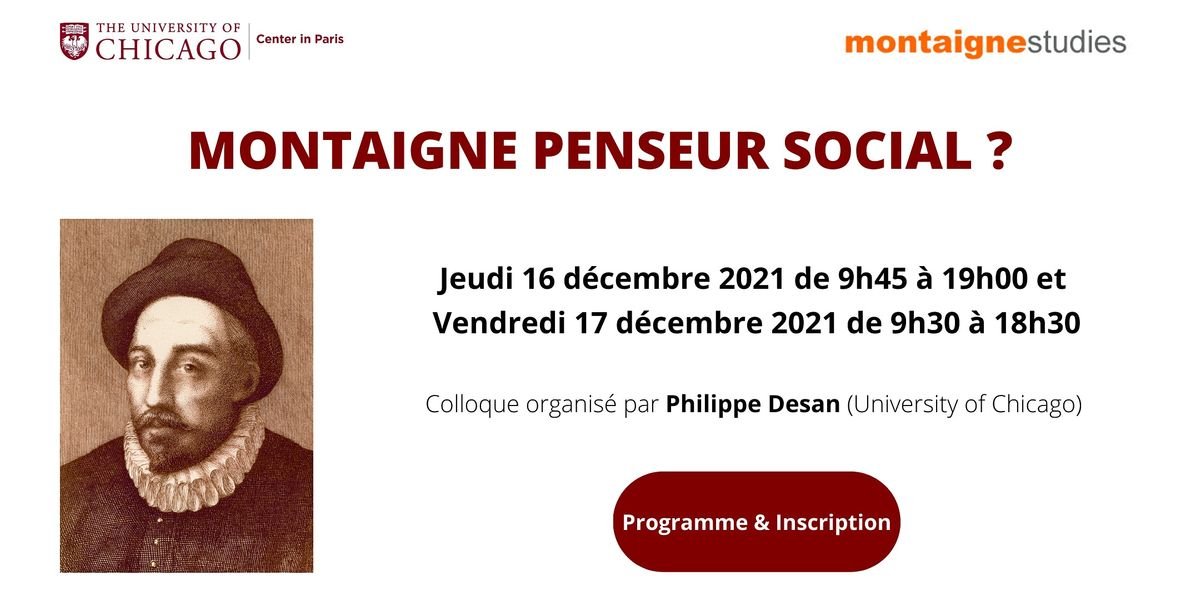 La socia Nicola Panichi partecipa al convegno "Montaigne penseur social?" dell'Universit&agrave; di Chicago a Parigi, 16-17 dicembre