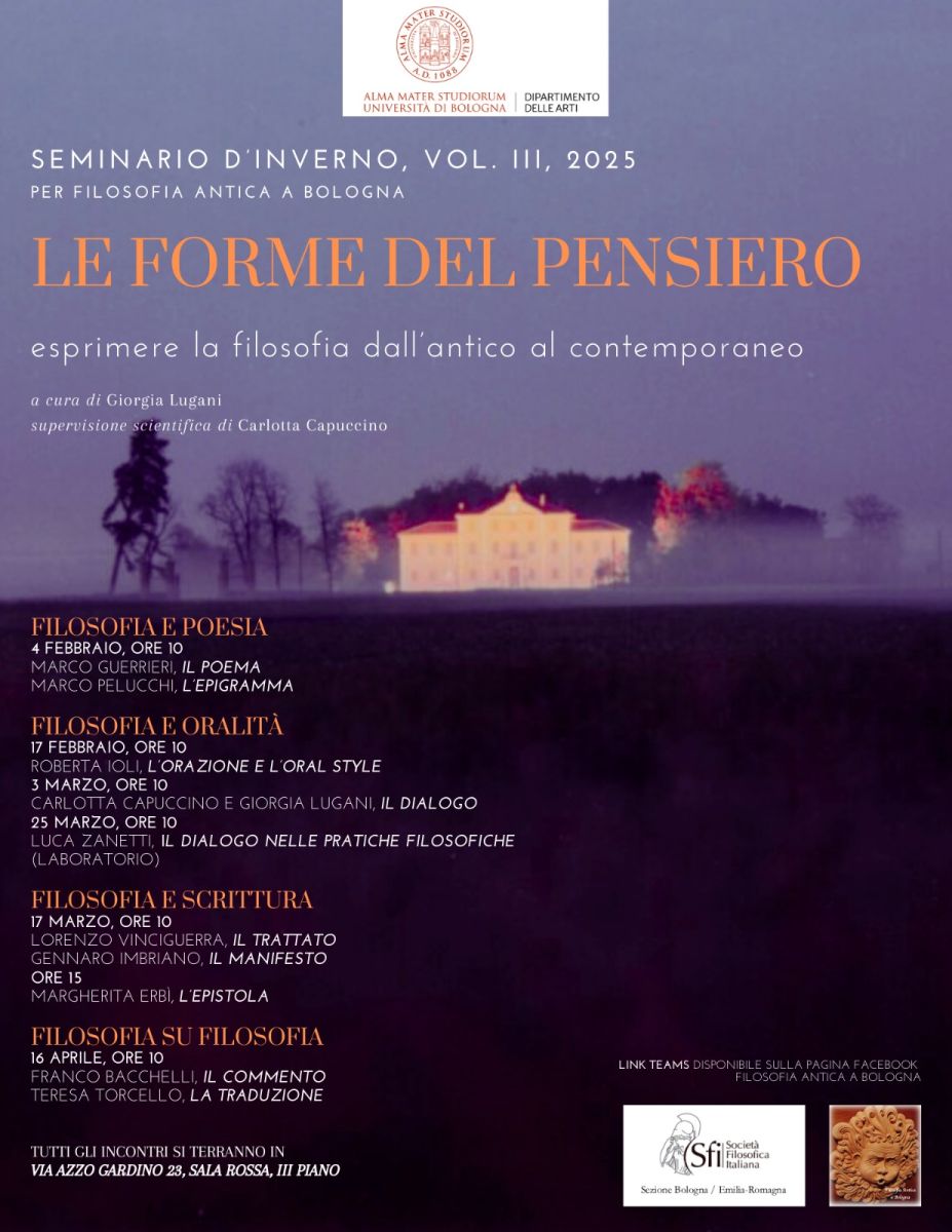 Seminario d'Inverno, Vol. III &#8210; Le Forme del Pensiero: Esprimere la filosofia dall'antico al contemporaneo